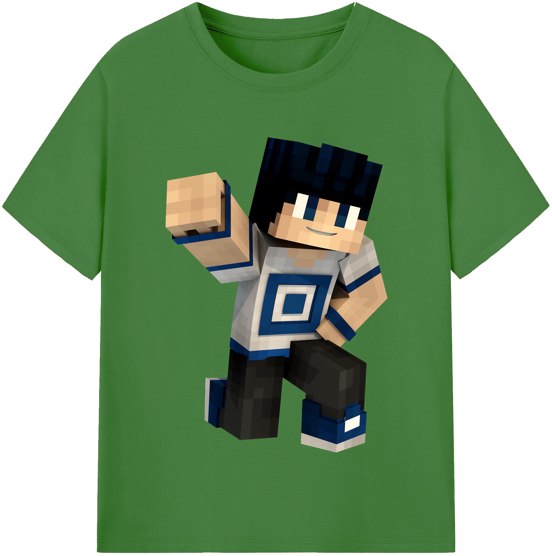 （画像用） マインクラフト ブロックの世界 Minecraft MC Block world レディースカジュアルプリントTシャツ（綿100％）